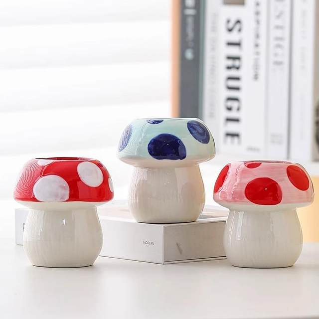 Mushroom knife and chopsticks storage rack high-end ceramic chopsticks chopstick cage makeup brush storage box