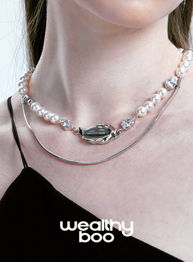 WEALTHYBOO锆石珍珠项链轻奢百搭