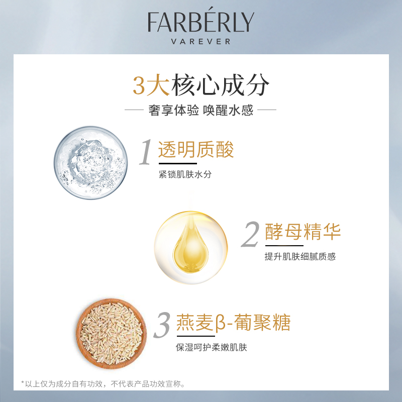 Farberly/法伯丽活肤能量水保湿舒缓二裂酵母精华爽肤柔肤水130ml