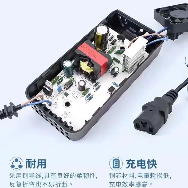 12V电瓶充电器电动电瓶车电瓶12V12ah20ah30a24V夹子单块电池充电 - 图1