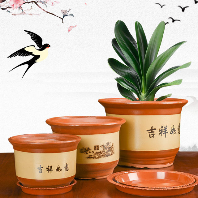 Ceramic flower pots simple balcony green plants special price clearance