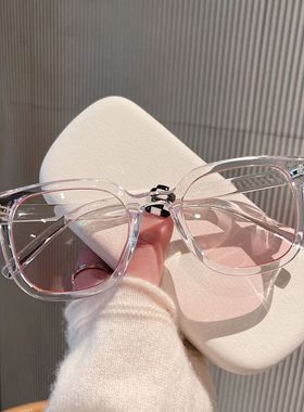 铆钉太阳镜 方框时尚潮流腮红色墨镜女个性遮阳驾驶眼镜