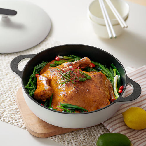 德世朗极光系列珐琅多用锅 DFS-D868 乳白色 26cm - 图2