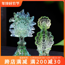 Tibetan ethnic Wind Dora Gallo-colored ancient French glazed Simone Pink 8 for home pendulum gallop butter flower