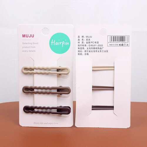 【卡装】韩版发夹女时尚套装发卡高级感条形码发饰头饰侧边刘海夹 - 图2