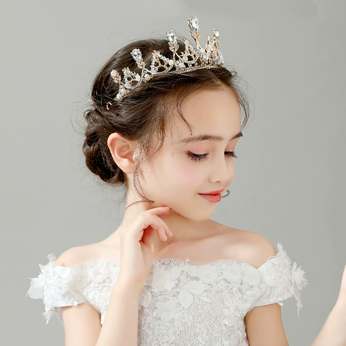 Корейский детский милый аксессуар для волос для принцессы, детская золотая корона, для выступлений