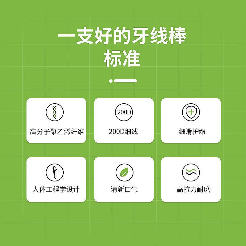思美客纤细超细扁线高拉力牙线棒 阶思家居牙线/牙线棒