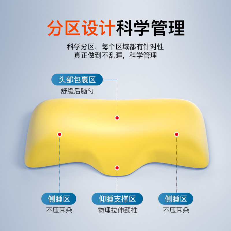 记忆棉颈椎枕头护颈椎助睡眠单人睡觉专用不塌陷猫肚整护颈枕头男