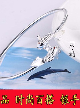 圆形推拉开口手镯百搭时尚