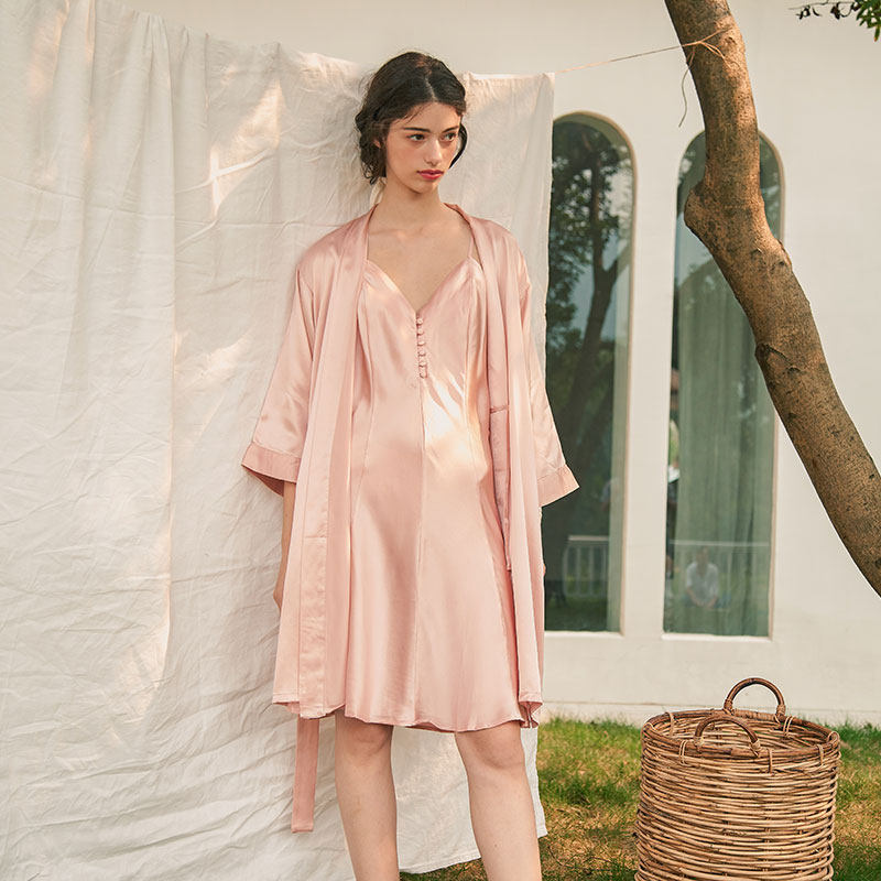 not just pajama女新娘桑蚕丝晨袍 notjustpajama睡袍/浴袍