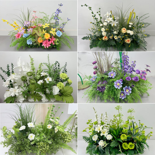 婚庆地排花森系仿真花假花订婚礼生日宴莫奈花园布置装饰迎宾花艺