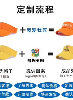 空顶帽定制logo印字学生班帽儿童帽定制运动会幼儿园帽研学机构帽