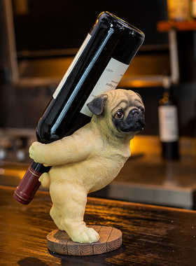 红酒架摆件欧式风格吧台动物置物多功能酒瓶架创意客厅酒柜装饰品