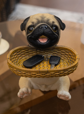 家点靓可爱狗狗钥匙收纳摆件