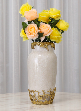 陶瓷欧式风玄关花插瓶创意工艺品