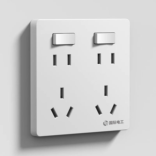 86型插座二开十孔带开关10A厨房宿舍明暗装多孔电源面板双开16A - 图3