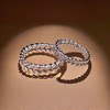 999 sterling silver ring women's wheat ear ring female simple retro old personality ear ear peace ring silver genuine