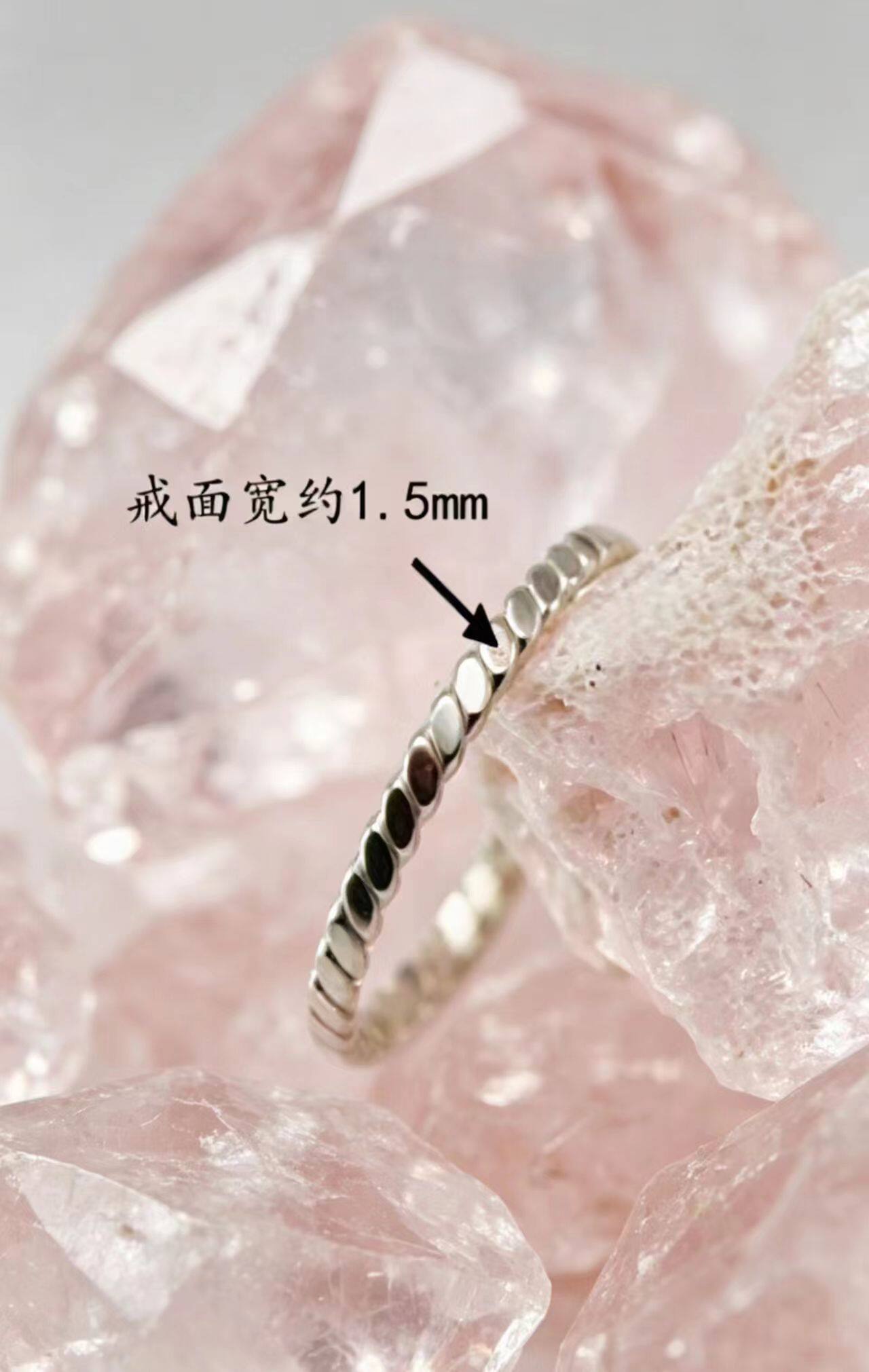 999 sterling silver ultra-fine flat handmade twist ring for women Korean style trendy personalized ring ring limited edition