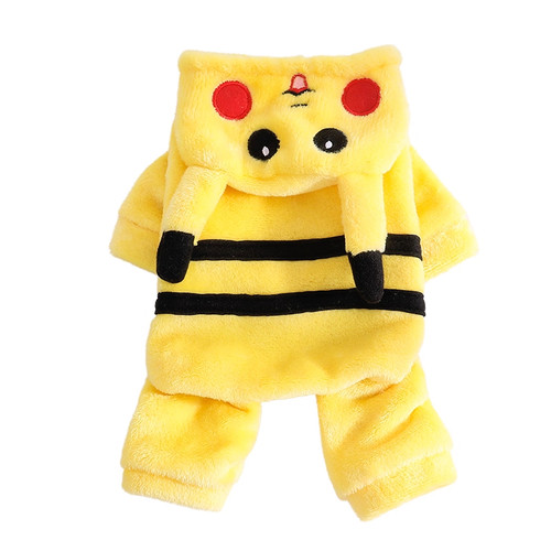 狗狗衣服皮卡丘变身装秋冬款比熊泰迪雪纳瑞小型犬四脚衣猫咪衣服 - 图3