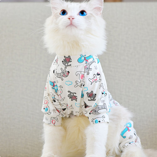 小猫咪衣服宠物泰迪睡衣蓝猫幼猫网红春夏季可爱小狗狗防掉毛服装 - 图2