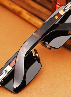 切边水晶石高端天然石头眼镜男清凉养眼大瑁腿太阳镜开车石头镜