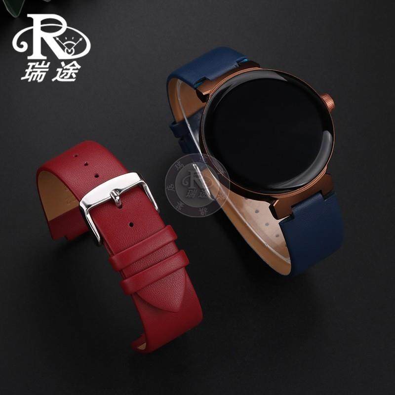 适配Aiago爱国者GTV2智能手表凸口超薄真皮男女表带表链配件20*12,淘宝优惠券,粉丝福利购,淘宝优惠卷