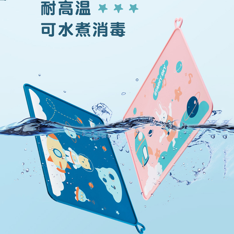 儿童硅胶餐垫小学生幼儿园午餐桌垫防水防油吃饭垫子可折叠隔热垫