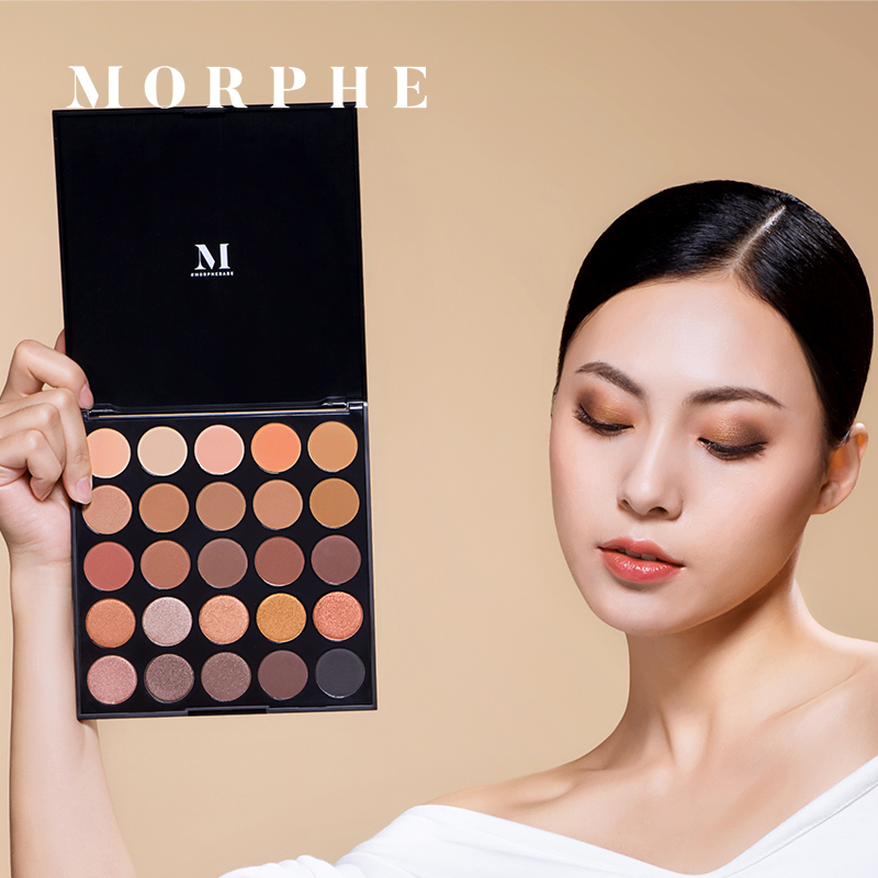 MORPHE海外旗舰店Morphe眼影盘25色 紫铜迷情 大地色裸妆 日常哑光珠光金属彩妆盘1