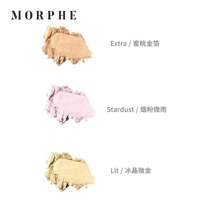 MORPHE海外旗舰店【新品】Morphe冰闪高光修容盘三色一体盘哑光闪粉鼻影阴影湿粉1