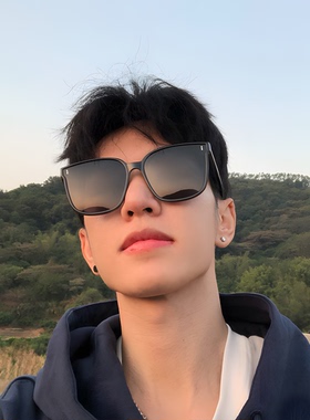 墨镜男潮2024新款太阳镜专用痞帅大脸网红高颜值墨镜复古太阳百搭