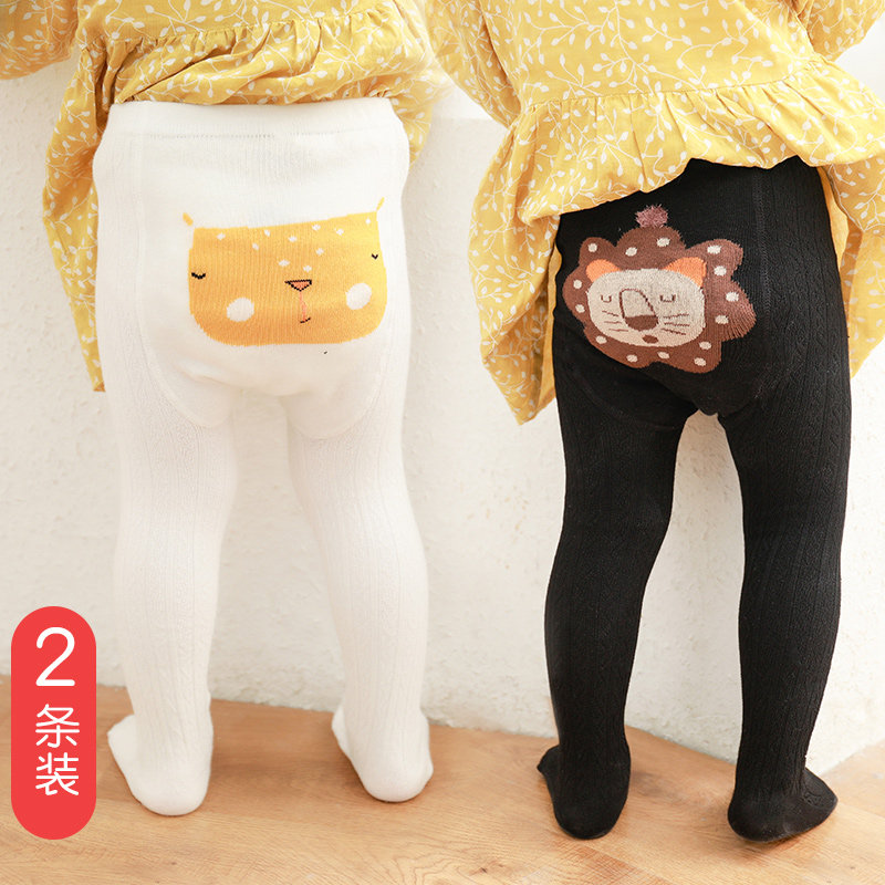2宝宝春秋婴纯棉1-3-5岁连体袜 圈圈婉儿童袜子(0-16岁)