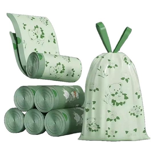 Garbage bag household thickened portable anti-kitchen drawstring