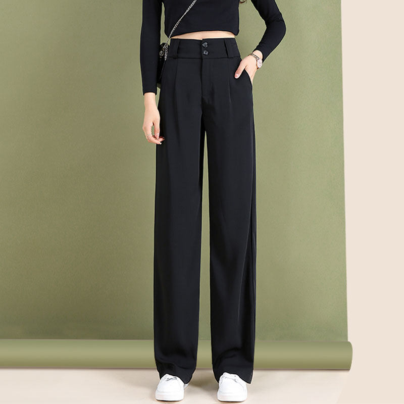 阔腿裤春秋高腰垂感高级感直筒裤子 苡苜休闲裤