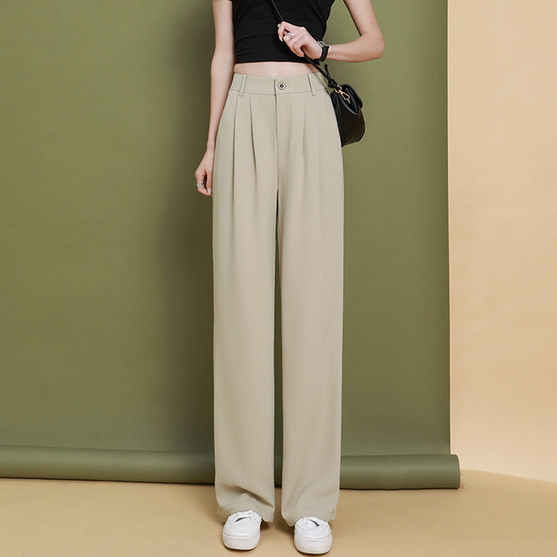 阔腿裤夏季高腰垂感小个子休闲裤子 苡苜休闲裤