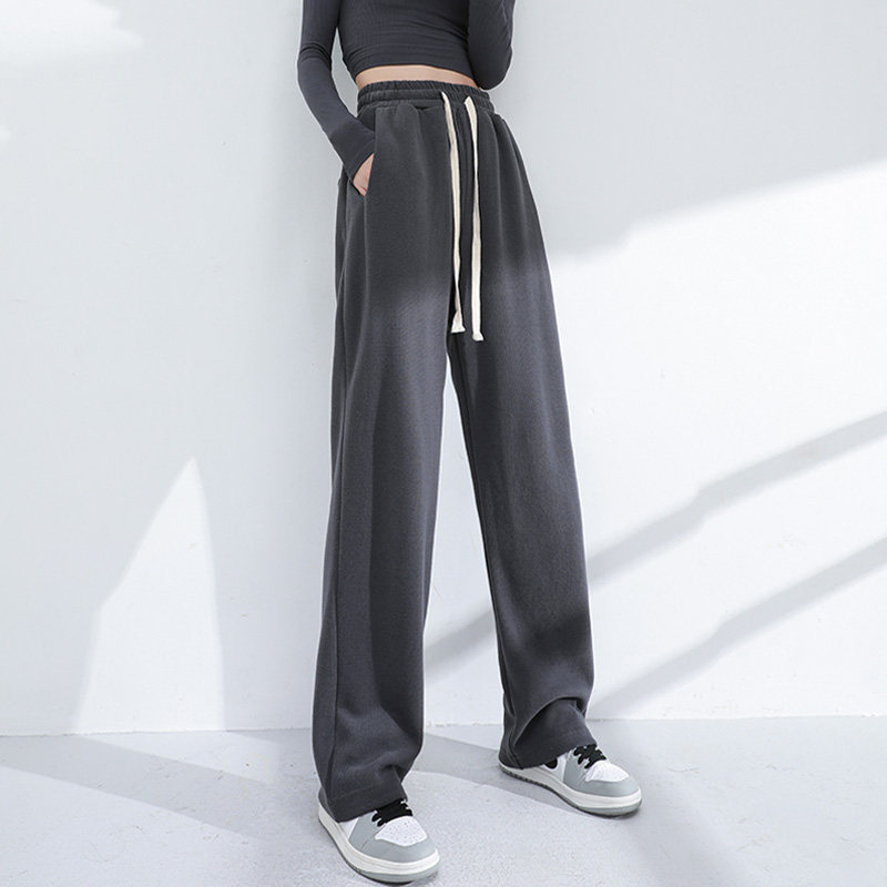 春秋高腰垂感直筒2022年新款阔腿裤 苡苜休闲裤