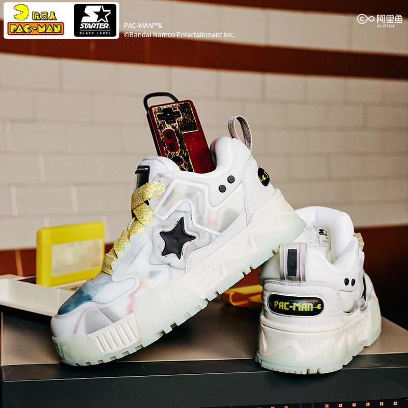 【吃豆人联名】STARTER丨音浪鞋90s板鞋新款运动休闲鞋星星鞋,淘宝优惠券,粉丝福利购,淘宝优惠卷