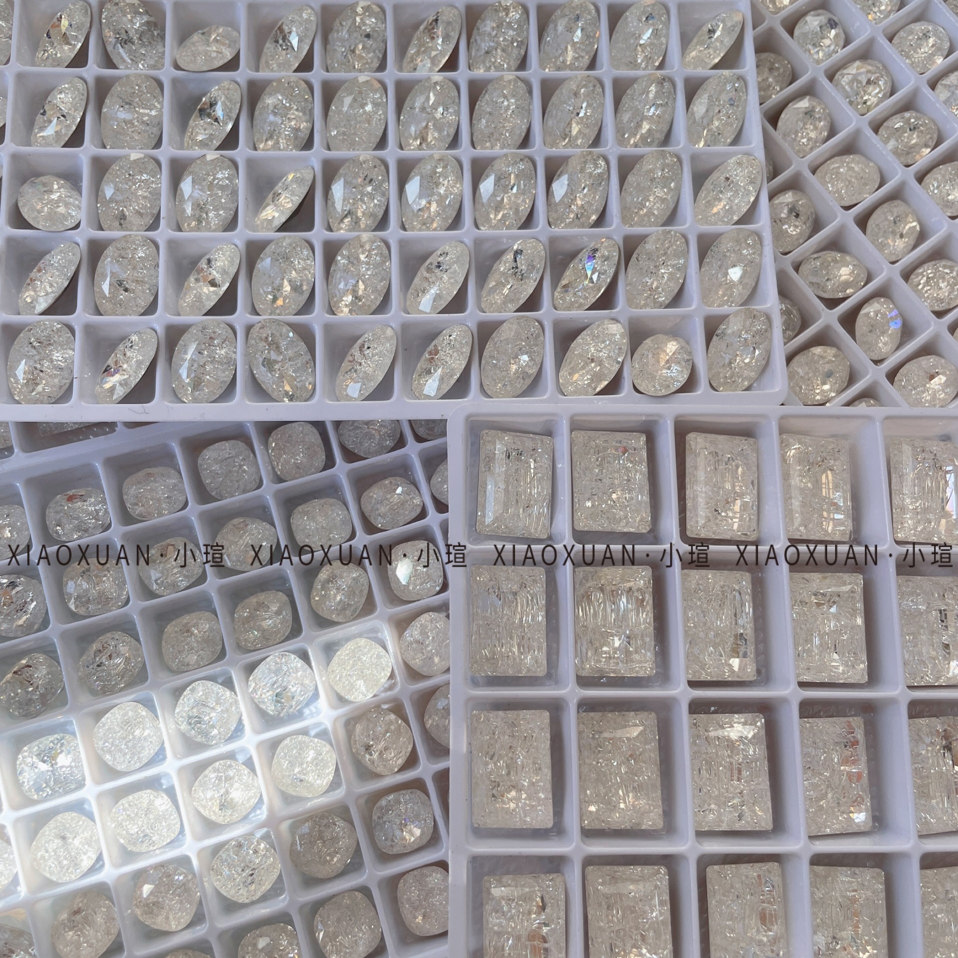 小瑄高定白色冰花美甲钻高品婚甲白亮鸽子蛋冰糖肥方尖底美甲钻,淘宝优惠券,粉丝福利购,淘宝优惠卷