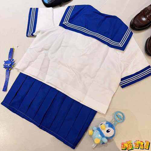 【现货掉落】bodyline全新再贩萌款宝石蓝彩虹战队jk制服水手服 - 图3