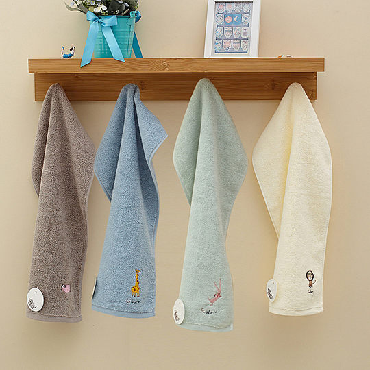 儿童小毛巾25x50洗脸全棉小方巾帕子小孩蓝色擦手擦脚布纯棉柔软4