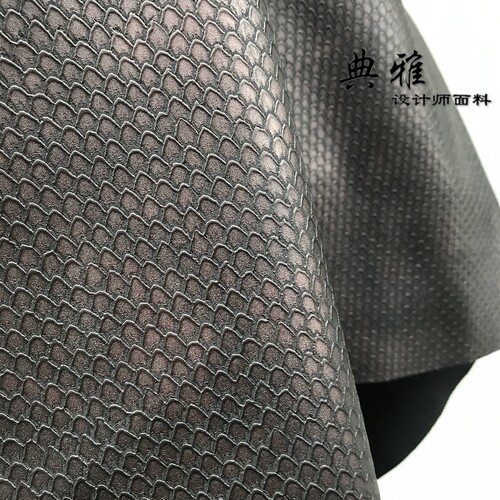 限量 古铜色仿龙鳞纹铠甲纹将军戏剧舞台COSPALY盔甲面料古装士兵 - 图2