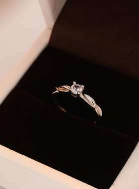 四爪小钻女戒情侣戒指结婚婚钻戒