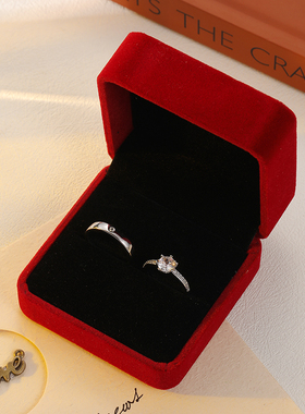 一克拉情侣仿真钻戒婚礼仪式戒指