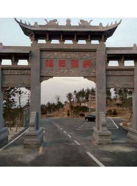 雕塑厂家景区石牌坊大理石花岗岩牌楼新农村门牌楼山门寺庙牌坊