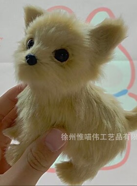 迷你仿真吉娃娃小狗装饰品工艺品家居摆件情人节礼品礼物