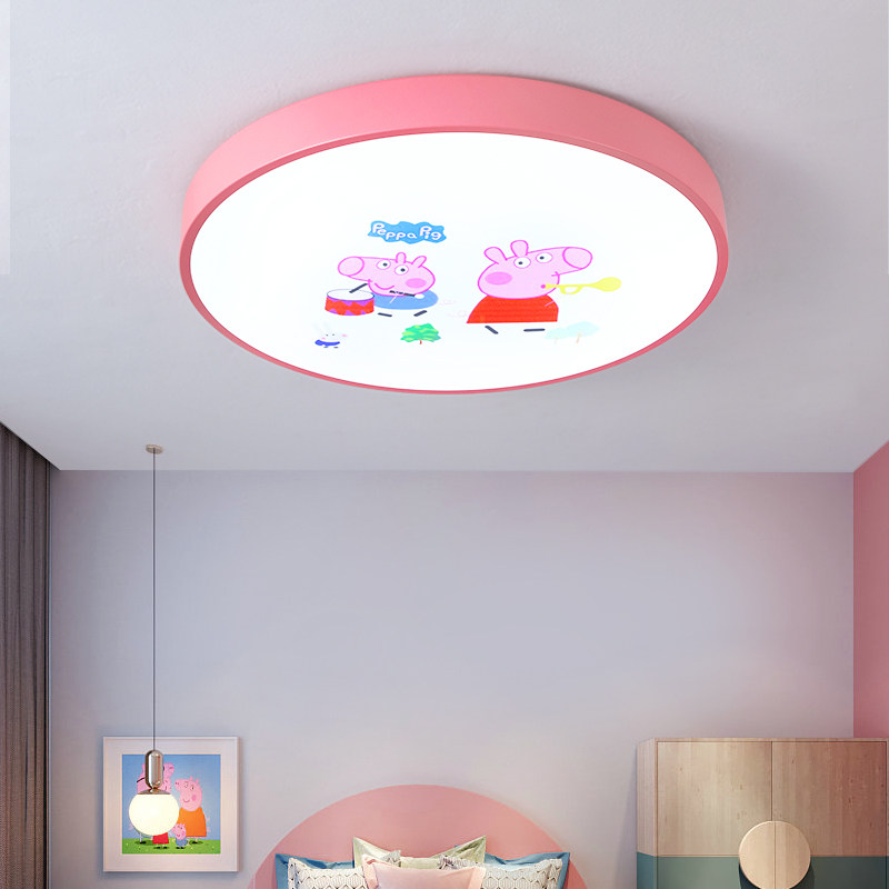 主卧室灯LED现代简约儿童房间马卡龙吸顶灯2024新款男孩女孩灯具 - 图3