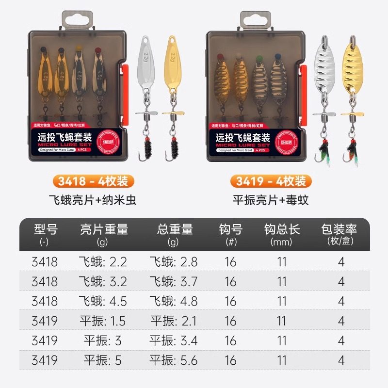 KINGDOM国王路亚远投飞蝇套装平振亮片螺旋桨毒蚊马口微物路亚饵,淘宝优惠券,粉丝福利购,淘宝优惠卷