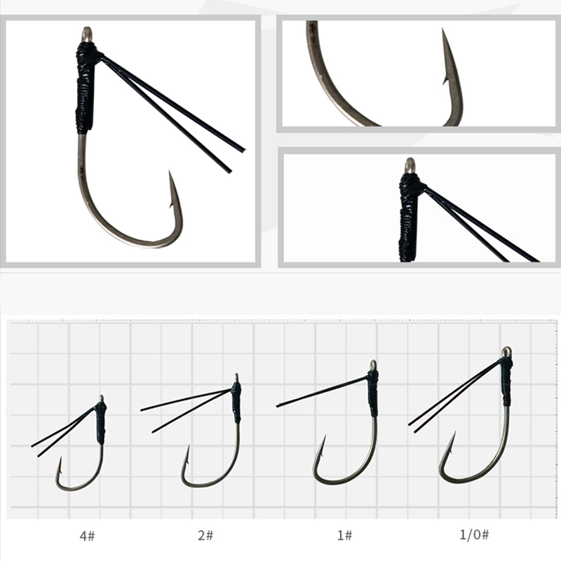 市川挡草倒钓钩WEED GUARD MUKADE面条虫无铅钓组WACKY钩倒钓钩 - 图0