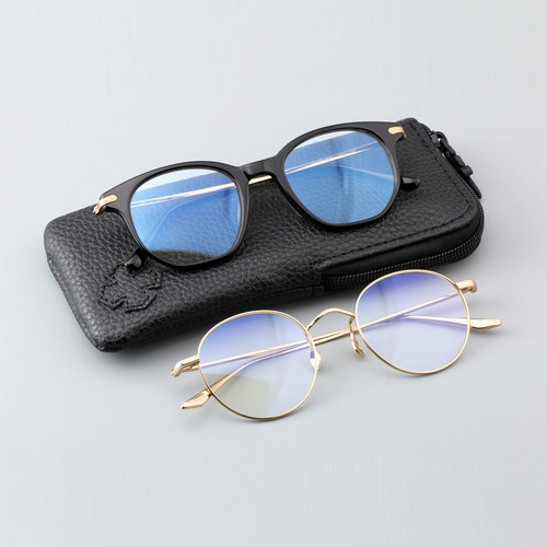 便携式复古眼镜袋挂钩朋克墨镜收纳袋潮pu皮眼镜包车载抗压眼镜袋 - 图2