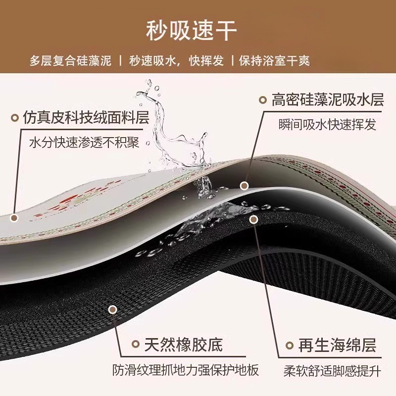 新款厨房专用硅藻泥防滑地垫防油可裁剪地毯异形长条可擦免洗脚垫,淘宝优惠券,粉丝福利购,淘宝优惠卷