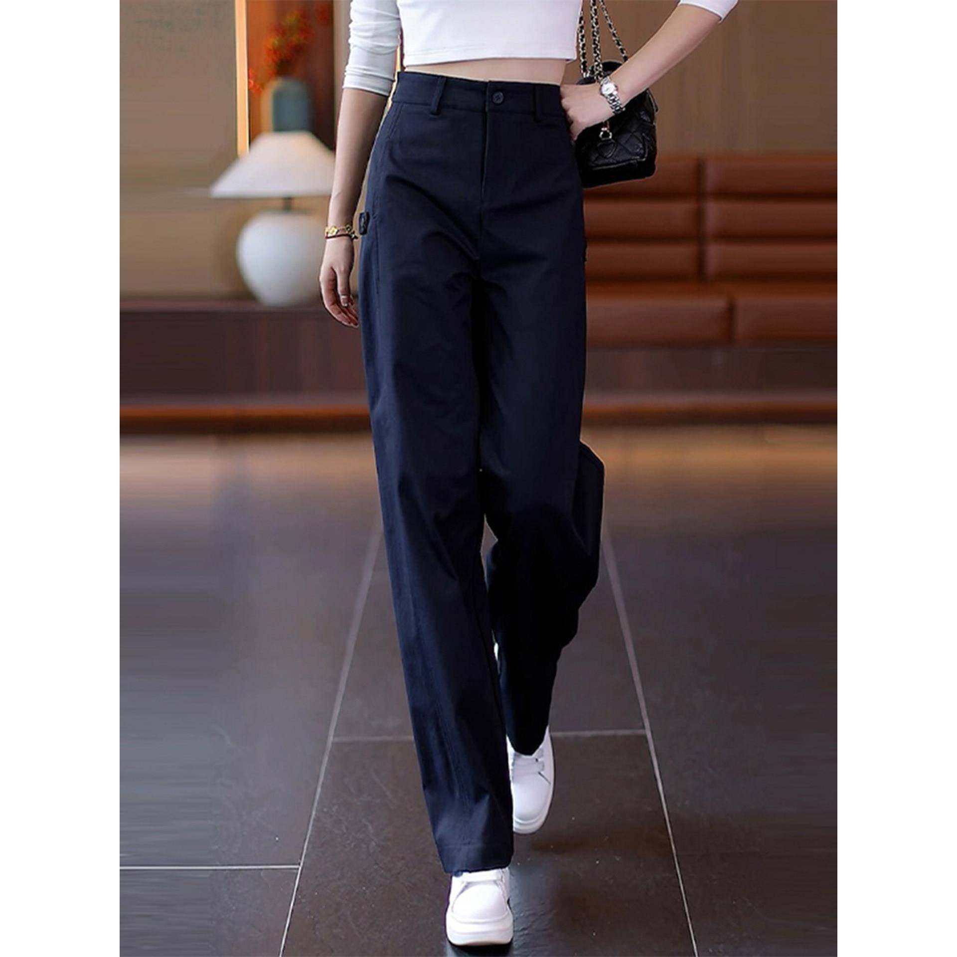 WEI TING军绿色工装裤女2025新款秋季宽松休闲登山裤弯刀阔腿女裤,淘宝优惠券,粉丝福利购,淘宝优惠卷